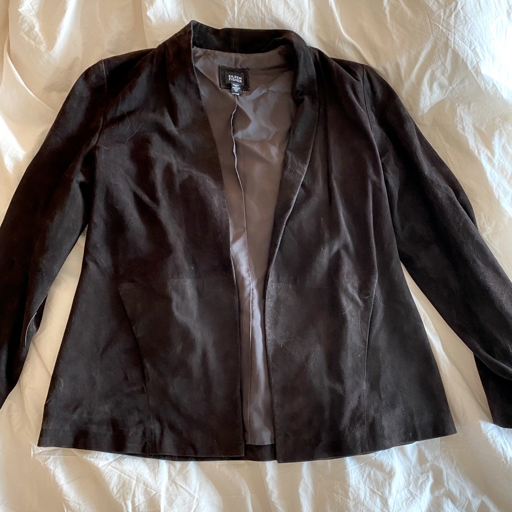 Eileen Fisher | Brown Suede Jacket, M